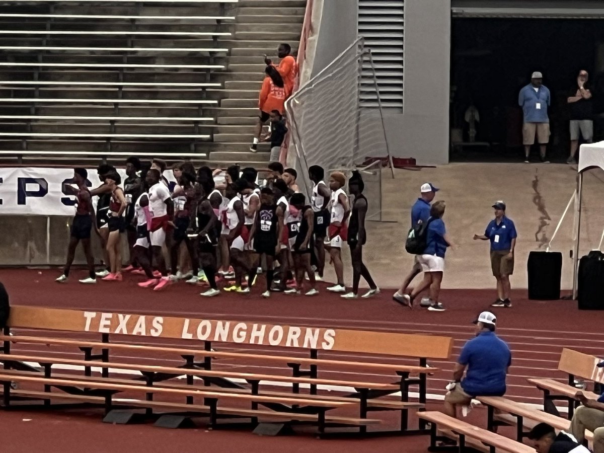 Beyond proud of this group of young men!!! Finished 5th at the UIL State meet with a time of 3:13.90 (PR)… You represented <a href="/HumbleISD_HHS/">Humble High School</a> with pride! #ProtectTheH #BLEEDPURPLE #FAM1LY #UMW #OTA #HHSNEXTLEVEL