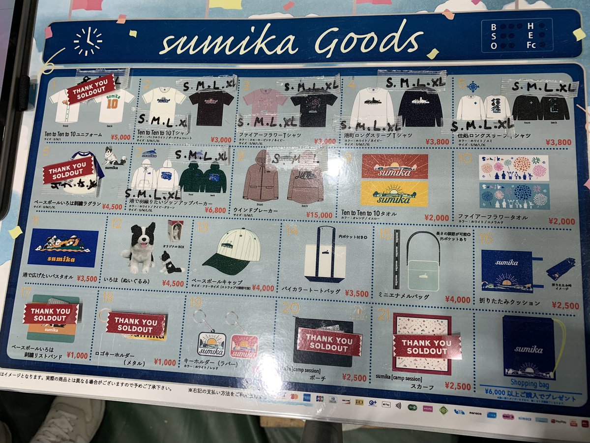 kinaco530s's tweet photo. グッズこんなかんじです
#sumikaハマスタ https://t.co/HBtcaTURKT