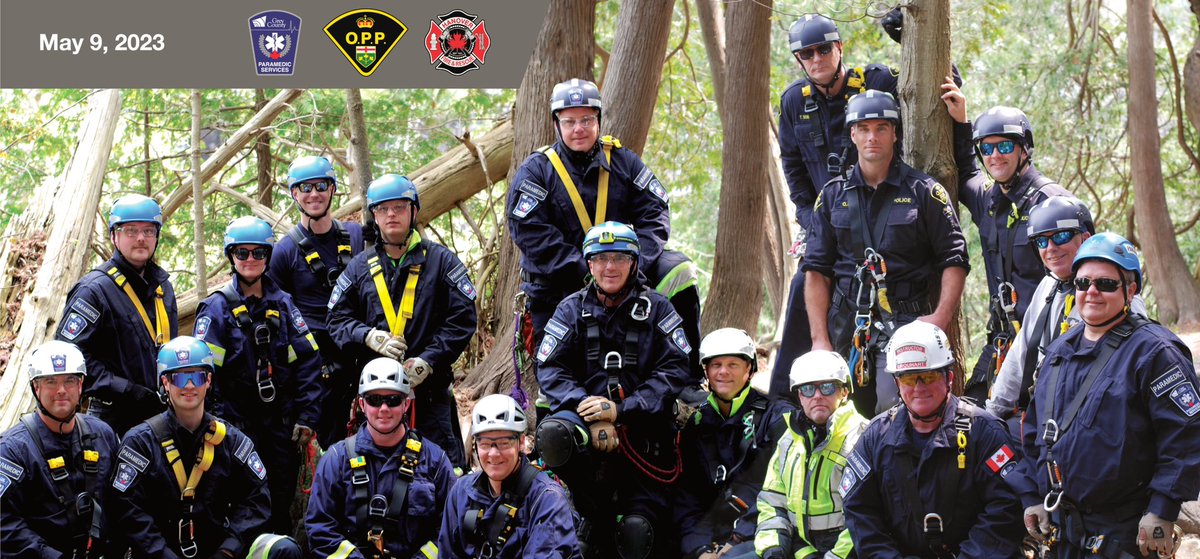 GCPS began its annual Patient Access Team training at Inglis falls. This year we had the privilege of training with members of the OPP UCRT team and Hanover FD. Our supervisor team receives a minimum of 36 hours of rope training per year to stay current and ready to respond!