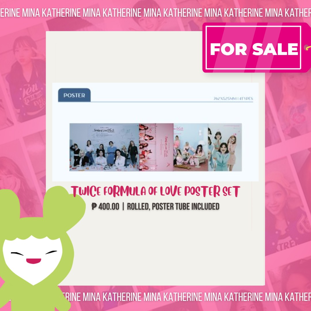 mlnpn31's tweet photo. wts formula of love photocards id cards index photo paper and posters. dm me for pricelist or visit my Carousell

tags: nayeon sana mina momo dahyun jihyo tzuyu twice https://t.co/vydhxYfWv9