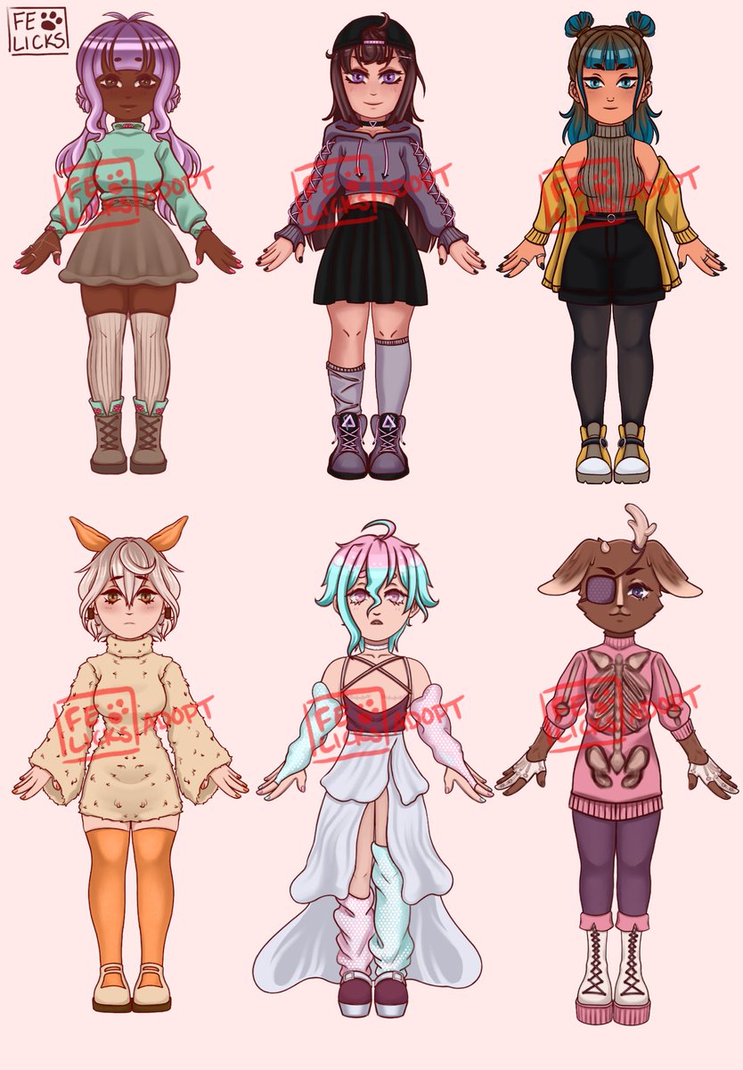 Felicks_art's tweet photo. #adoptables 15 usd each. DM if interested! #adopts #adoptablecharacter #adoptsale #charactersale #originalcharacters #oc #digitalart #artforsale https://t.co/CUpnsXZSwo