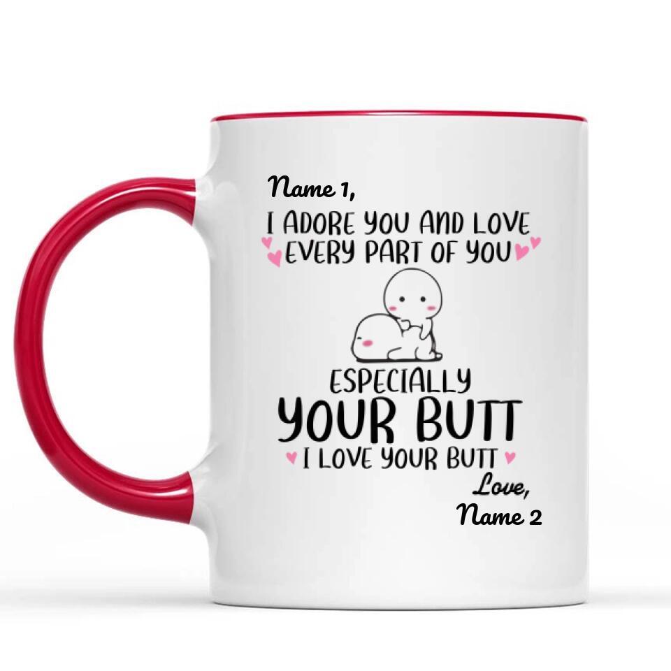 Show your love with a thoughtful and unique gift. 
Custom Accent Mug For Her Personalized Gift I Adore You And Love Every Part Of You Especially Your Butt I Love Your Butt.
Give the gift of laughter with Funcleshop.
#GiftsForHer #GiftIdeas #GiftsForWomen #WomensGifts #Presen…