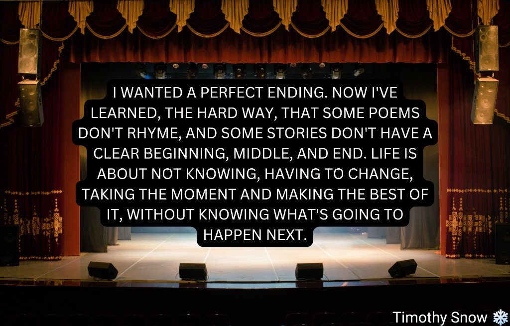 SnowinRI's tweet photo. Some poems don't rhyme &amp; some stories don't have a clear beginning, middle and end.

Life is about not knowing, having to change. Taking the moment &amp; making the best of it, w/out knowing what's going to happen next.

#TargetedIndividuals 
#SecretlyPersecuted
#TargetedLivesMatter https://t.co/ay4Z4Ybar2