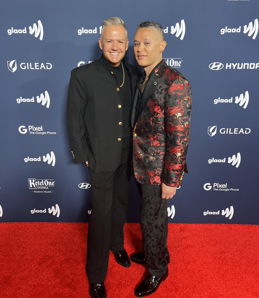 Look! We’re not on the couch watching 90 Day Fiancé like most Saturday nights! Instead, we got to go to the @GLAAD Awards (where I got to present an award to my friends who make #WereHere)! Side note - how 🔥 is my husband @dr_wgarcia?!? 🥰) #GLAADAwards