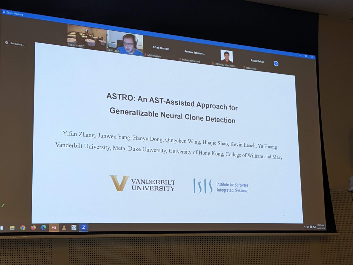 InteNSEWorkshop's tweet image. First on our agenda, ASTRO: An AST-Assisted Approach for Generalizable Neural Clone Detection. A nice collaboration with academia and industry to enable learning AST structures for better clone detection. @InteNSEWorkshop @ICSEconf