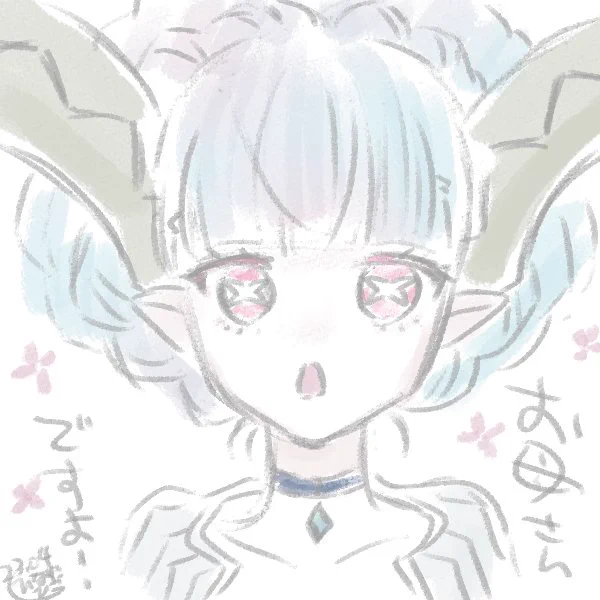 【版権】来てくれてすぐくらいに描いたティアマト(FGO)。かわいいかわいい。
