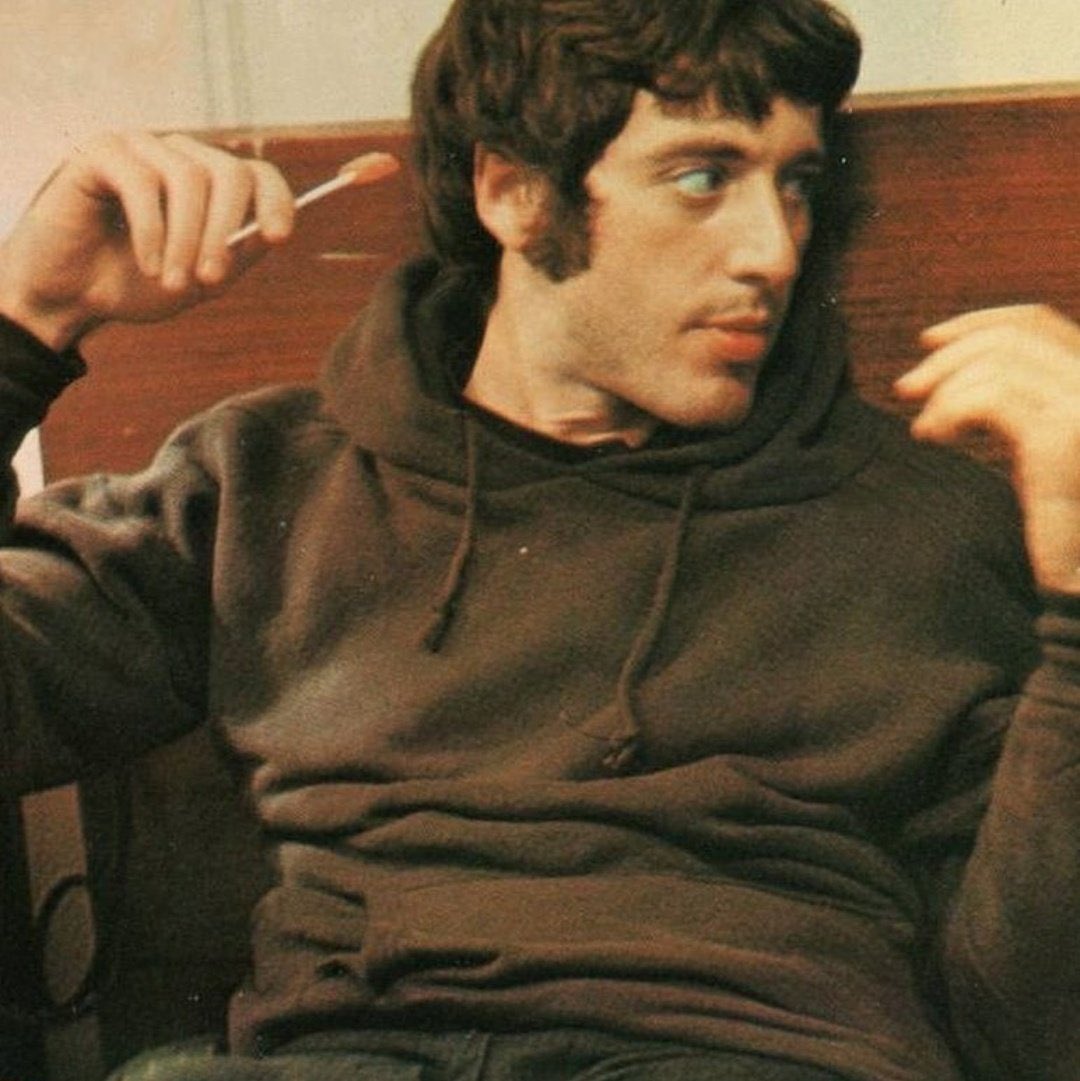 ecto_fun's tweet photo. the results saying de niro was hotter when these hoodie photos exist. are you ppl out of your minds https://t.co/5nLAUwVpi0