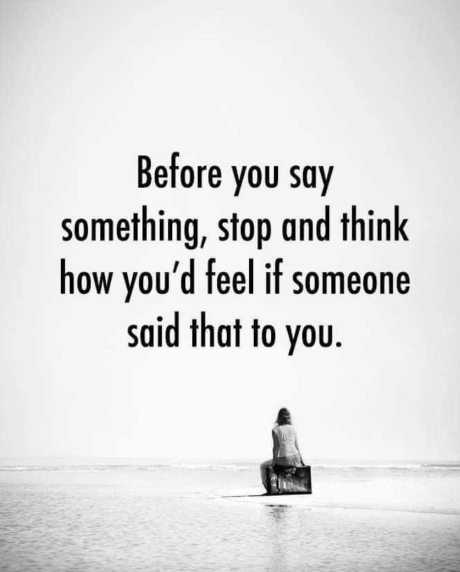 Before you say