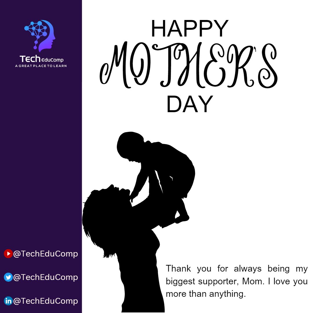 TechEduComp's tweet photo. Happy Mother's Day.
Love you maa.
#TechEduComp #HappyMothersDay #MothersDay #MothersDay2023 https://t.co/qFtON5fRSx