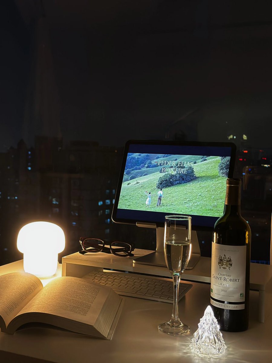 Drink a little wine, read a book, and be happy at home