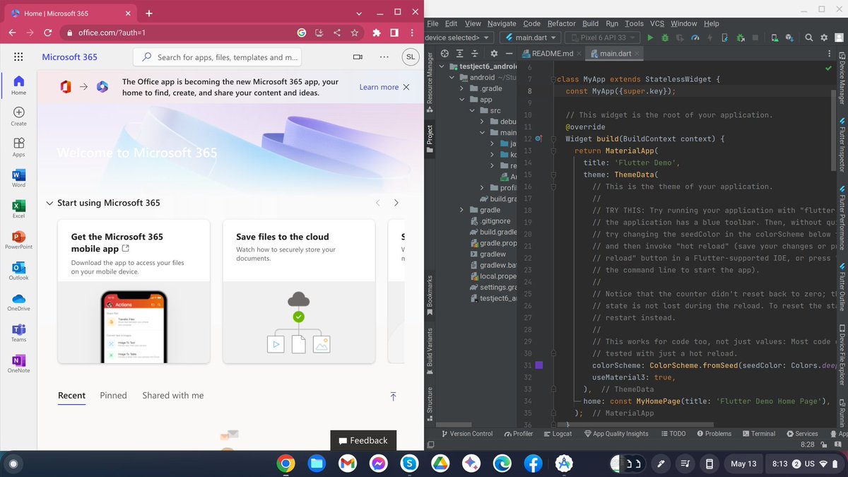 @androidstudio on #chromebook runs really well.