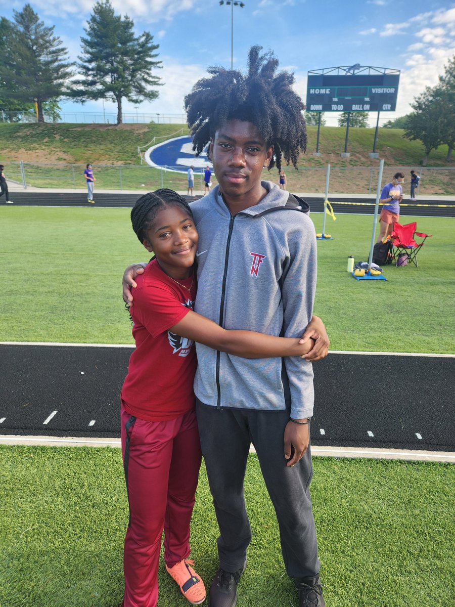 Had to share this gem...some sibling squeezes at district track. <a href="/LSNActivities/">LSN Activities</a> <a href="/LSNTrackField/">LSN T&F</a>