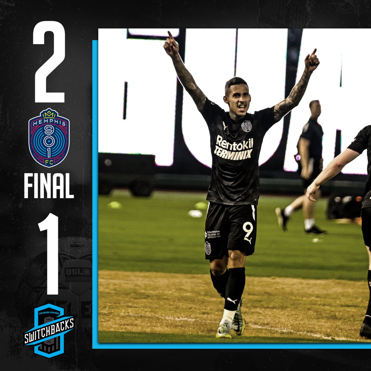 Memphis901FC's tweet image. Whatever obstacle comes, we strive to push through...

Luiz scores two and we come away three points

#MEMvCOS // #DefendMemphis