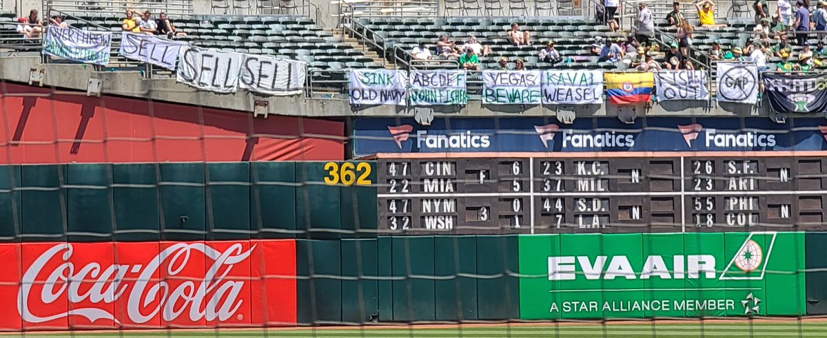 owenmiller75's tweet photo. Of course, not everyone is a fan of the #OaklandAs ownership ...
#SellTheTeam #FisherOut #WeaselDave #Athletics #LetsGoAs https://t.co/v97k54fc62