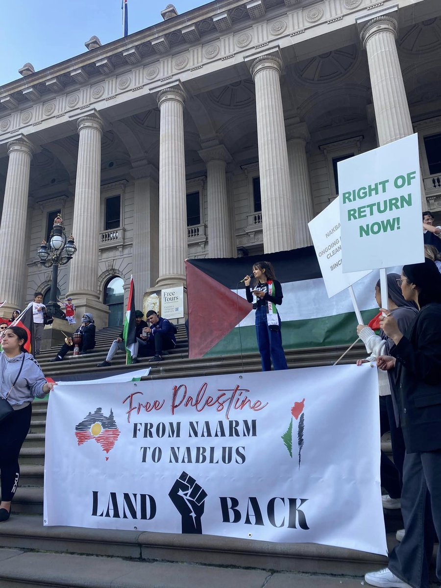 vic_socialists's tweet photo. Wonderful turnout to yesterday's rally for Palestine. Since the Naqba, there have 75 years of brutal repression – and 75 years of resistance. Global solidarity is essential if we're to see the end of Israel's apartheid regime.

From the river to the sea, Palestine will be free! https://t.co/empUqLsVbu