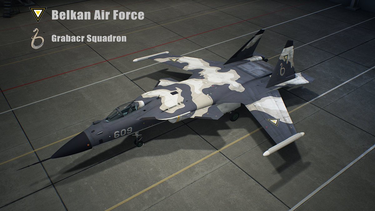 ea_18g_growlers's tweet photo. <<It's a double Belkan formation -- Ofnir and Grabacr.>>

Recreating AC5's Mission 27+ 's Ofnir x Grabacr intro. Big thanks to @Lanzerince for Su-47 Grabacr fixed skin https://t.co/lTxiIIfhWD