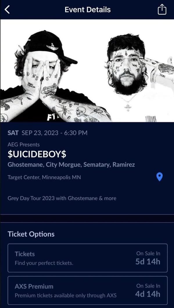 RubysNephew's tweet photo. POSSIBLE NEW GREY DAY 2023 LINEUP⁉️

$uicideboy$, Ghostemane, City Morgue, Sematary and Ramirez 👀 https://t.co/5zRUovJ5j7