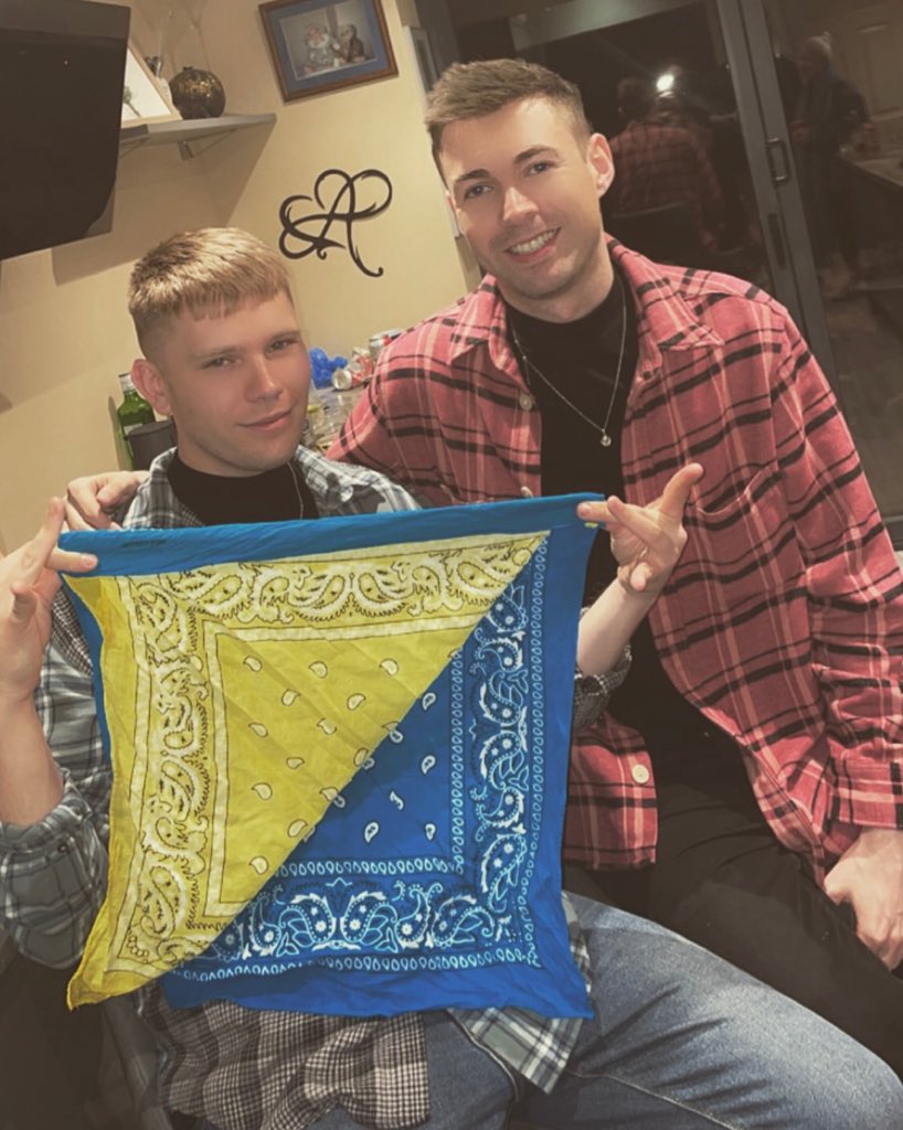 lukebbtg's tweet photo. SWEDEN 🇸🇪🇸🇪🇸🇪🇸🇪🇸🇪 also how cute is @BillyIsAThreat little homemade Swedish flag for tonight 😭 @LOREEN_TALHAOUI you are the worthy queen of Europe for 11 years we aren’t worthy https://t.co/nmXpDSxj76