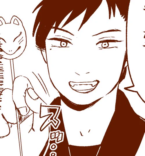 久々に前髪があるキャラ描いてる! 