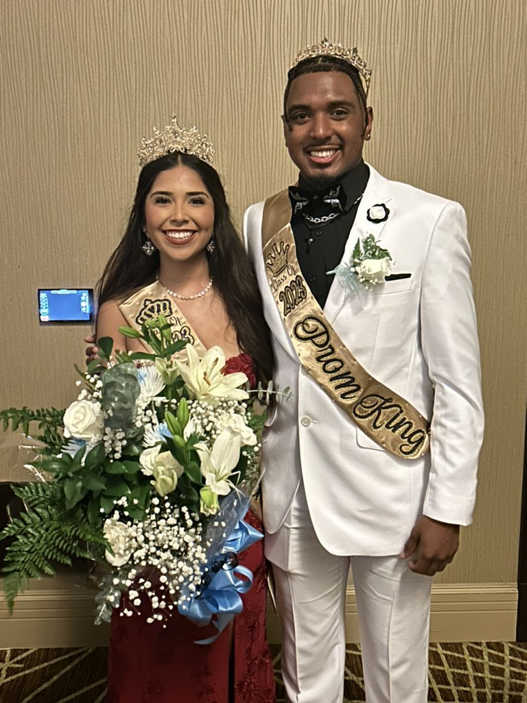 NISDHarlan's tweet photo. Congratulations to our 2023 Harlan Prom King, TJ and Prom Queen, Maricela! https://t.co/c1xMD3PslN