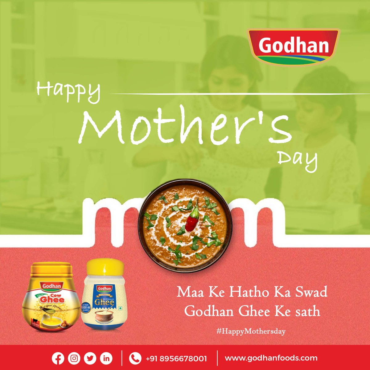 Maa Ke Hatho Ka Swad,
Godhan Ghee Ke Sath.
Happy Mother's Day!
#happymothersday2023 #happymothersday❤️ #godhan #desighee #Amrakhand #Shrikhand #godhanghee #samruddhimilkandmilkfood #foodsnagar #cowghee #premiumghee #desighee #milk #organic #ghee #homemadeghee #homemadepureghee