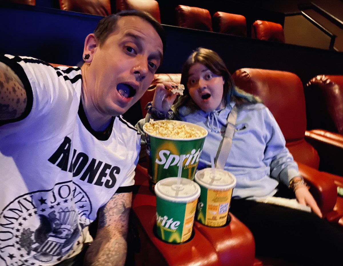 jonnydisaster's tweet photo. THE KIDDO IS HOME!! CHECKING OUT EVIL DEAD RISE SINCE SHE HASNT SEEN IT YET. LOVE THIS KID
#MYKIDRULES #MOVIENIGHT #QUALITYTIMEWITHDAD #EVILDEADRISE #NOWPLAYING https://t.co/J3WxZhKedq
