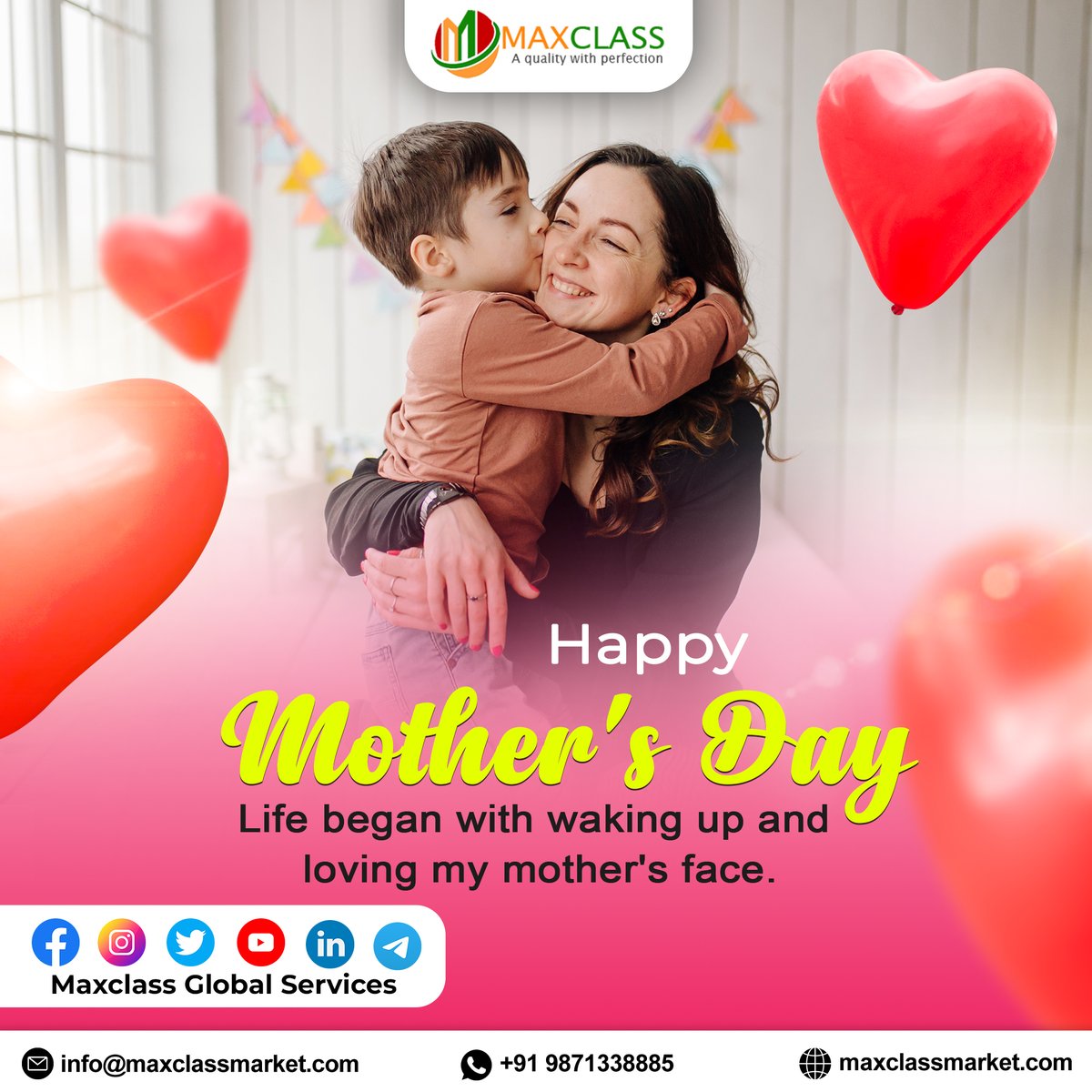 maxclasservices's tweet photo. Life began with waking up and loving my mother's face. Happy Mother's
Day! ❤
#mothersday #mothersdaygift #love #happymothersday
#mom #mother #family #motherhood #giftideas #gift
#handmade #momlife #mothers #mothersdaygifts
#flowers #mothersdaygiftideas #mama #birthday #gifts https://t.co/3ifaKAJLxj