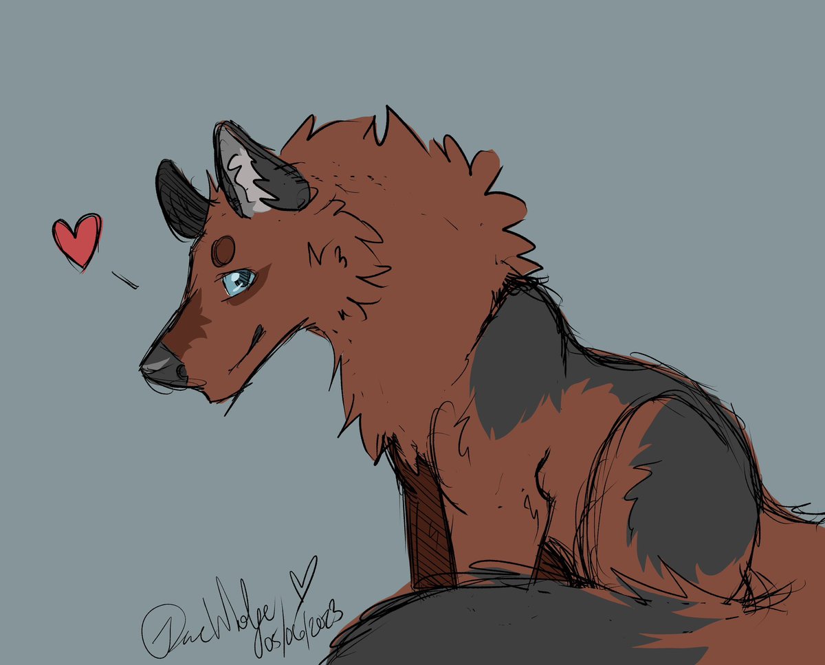 raewolfeart's tweet photo. the wolf is from this doodle lol https://t.co/tk4haNOkne