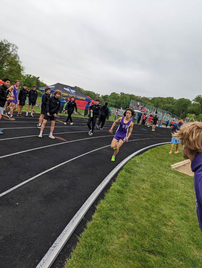 Senior Jonathan Hogg has run the 3200m run twice on the Glenbard West track. He is undefeated. Last year he was the JV conference champ, this morning, a year later, he took home the varsity WSC Silver title in the 3200.