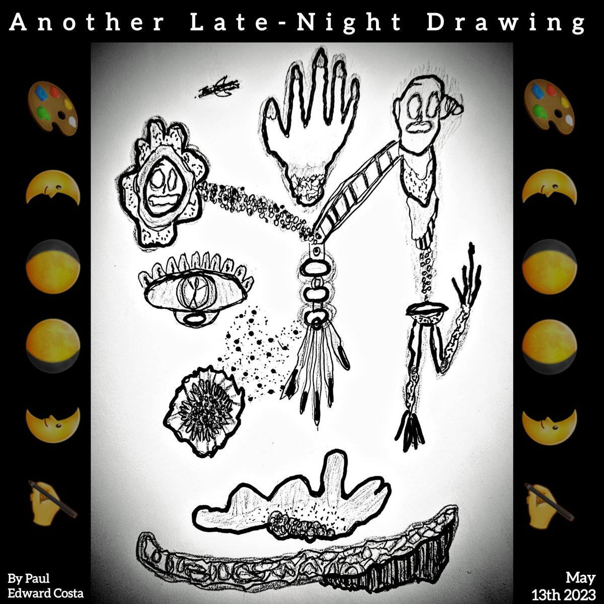 Another bit of late-night artwork ✍️ 📖 🎨🌜🌖

#sketchbook #sketch #sketching #drawing #pencilandink #pencilandinkdrawing #visualart #inkdrawing #amateurartist #pencilcrayonart #pencilcrayons #latenightdrawing #nighttimeart