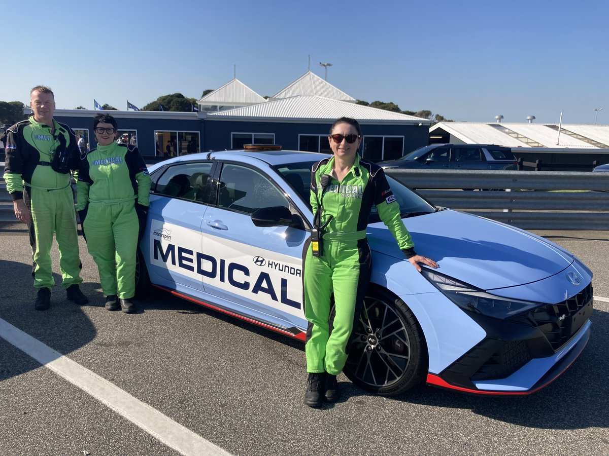 TeamMed's tweet image. The official medical car for the Shannons @SpeedSeriesAU at Phillip Island is the brilliant @HyundaiAus #i30N.

Filled with three staff, our monitors and medical equipment, it still performs its race chase role with ease.

#speedseries @Motorsport_AUS