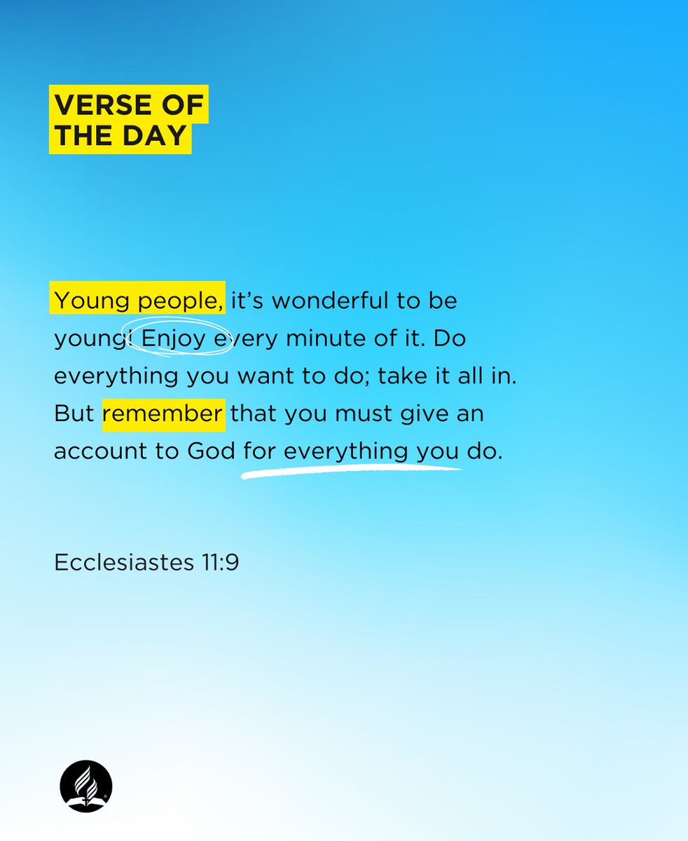 jhadventist's tweet image. Embrace youth's adventure, but remember God's watching. ⏰💭🙏

#TransformedBySurrender #HeartInfluence #WalkWithJesus