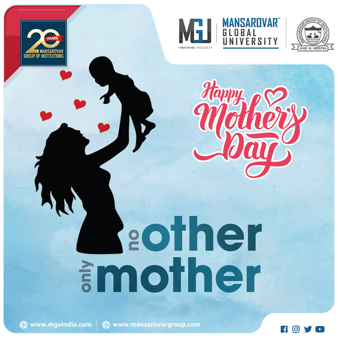 No language can express the power and beauty and heroism of a mother’s love.  Happy mother's day to all the mothers 🥰

#mothersday #motherhood #maa #mansarovarglobaluniversity #bhopal #maa #love #affection #care