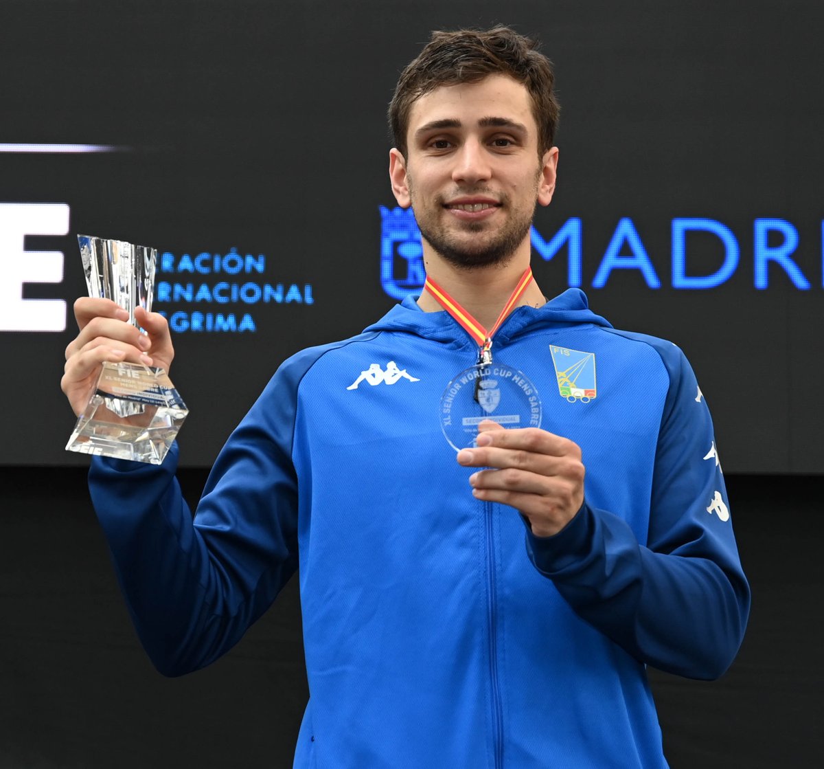 FIE_fencing's tweet photo. Madrid🇪🇸 Men's Sabre World Cup - Individual🤺
Results:
🥇Sandro BAZADZE (GEO) 
🥈Riccardo NUCCIO (ITA) 
🥉Maxime PIANFETTI (FRA)
🥉Enrico BERRE (ITA)

ℹ️https://t.co/WUe7HHPVsf
📺https://t.co/6QafpXdnC8
#fencingworldcup #sabre #fencing https://t.co/nsxwh1l8pD