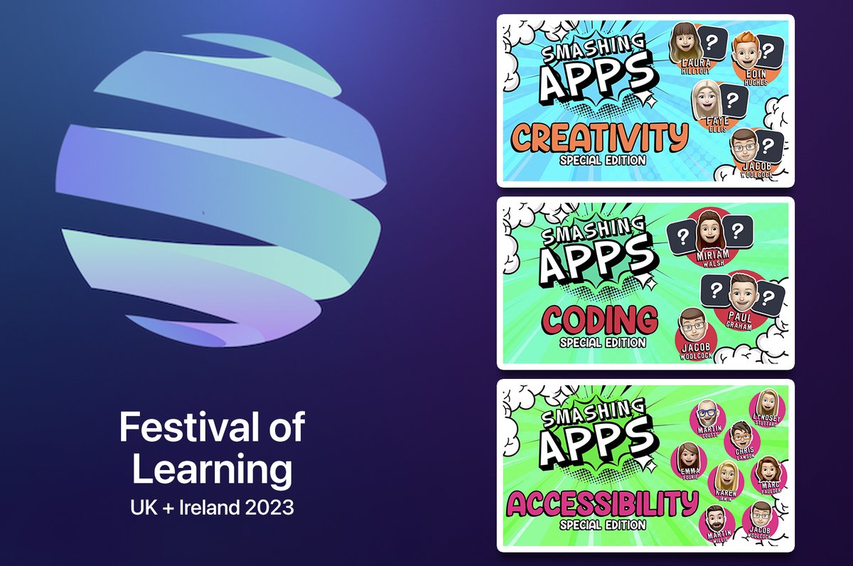 This week sees the return of the <a href="/AppleEDU/">Apple Education</a> #FestivalOfLearning for the UK and Ireland.

I'm delighted to say that, as part of this celebration of learning, #SmashingApps is making a comeback!

Read on to find out more, as well as how (and when) you can watch.

[1/5]
