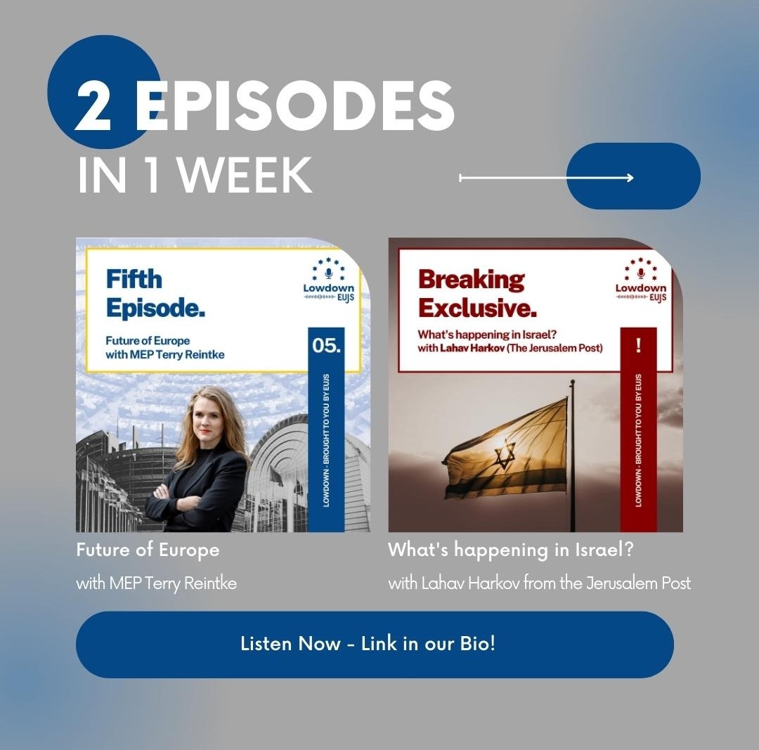 The Lowdown: The European Jewish Podcast (@lowdown_pod) on Twitter photo 🚨ICYMI - 2 in 1 week🚨
🇪🇺 On Tue 9th May, for Europe Day, we released our 5th episode with <a href="/TerryReintke/">Terry Reintke</a> on the Future of Europe.
🇮🇱 In a special episode, we spoke with renowned journalist <a href="/LahavHarkov/">Lahav Harkov 🎗️</a> on the worrying ongoing escalation of violence in Israel.
🔗Link in bio. 🚨ICYMI - 2 in 1 week🚨
🇪🇺 On Tue 9th May, for Europe Day, we released our 5th episode with <a href="/TerryReintke/">Terry Reintke</a> on the Future of Europe.
🇮🇱 In a special episode, we spoke with renowned journalist <a href="/LahavHarkov/">Lahav Harkov 🎗️</a> on the worrying ongoing escalation of violence in Israel.
🔗Link in bio.