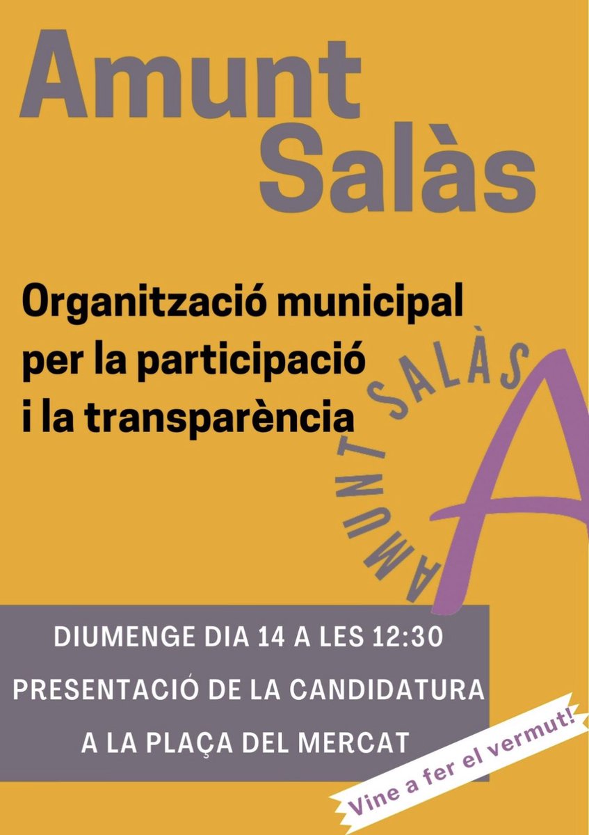 Avui a #Salàs intentarem donar més respostes que l’alcalde del vídeo! 
#AmuntSalas