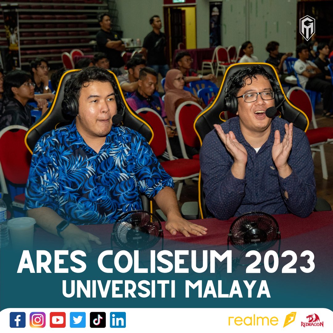 GamesMY Esports sebagai penaja rasmi di ARES COLISEUM 2023 yang berlangsung di Dewan Gemilang, Universiti Malaya. 
.
#GamesMYEsports #GMX #UniversitiMalaya #UMISONE #AresColiseum #Fifa23 #MobileLegends #MSL