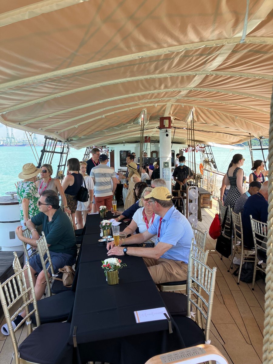For the final day of the #ADVOC Joint Conference in Singapore, John Sze and the team at JTJB LLP really pushed the boat out with a sail on the tall ship Albatross! Great food, scenery and company of course!
