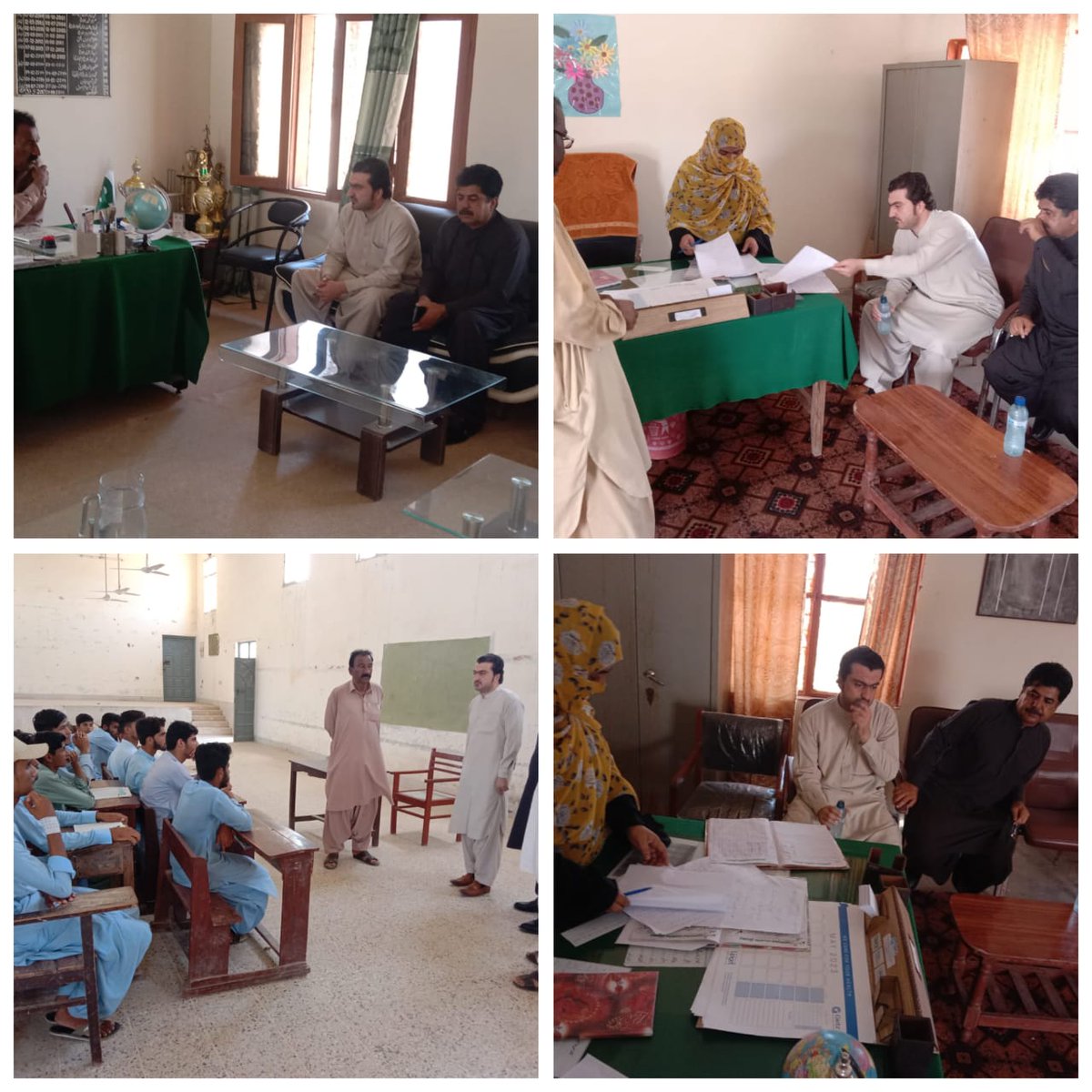 AcHub22's tweet photo. AC Hub Syed Samiullah Shah visited Govt Boys and Girls High Schools Gaddani. 
Checked teachers attendance registers and other facilities of students. https://t.co/LlFRx0XUp9