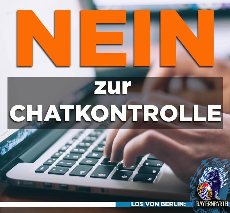 NEIN zur #Chatkontrolle !

Wir lehnen diese flächendeckende und anlasslose Kontrolle aller Bürger strikt ab.
Wenn wir #Bürgerrechte im digitalen Raum preis geben, dann geben wir sie überall preis.
Dies darf auf GARKEINEN Fall passieren!