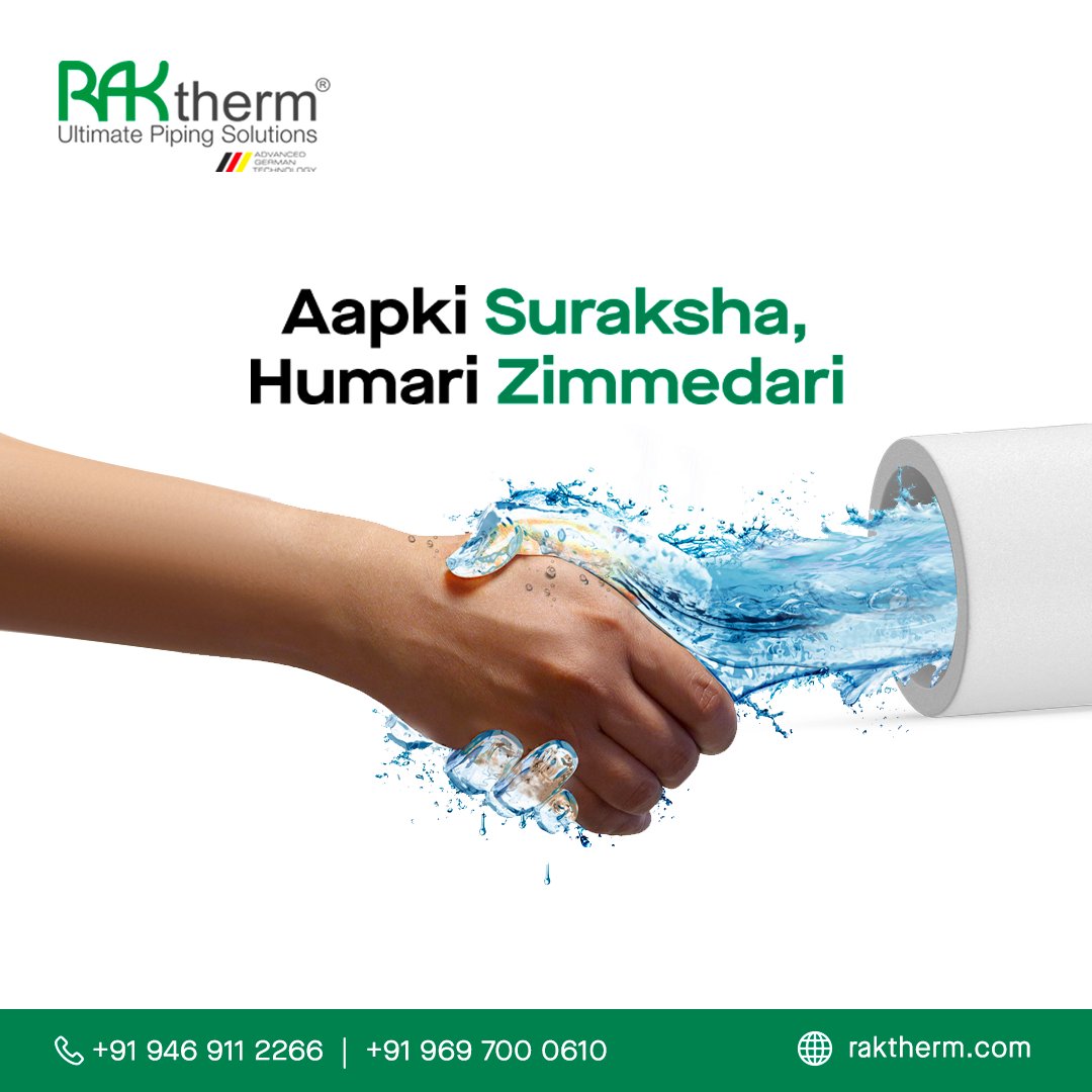 RakthermIndia's tweet image. PPR plastic pipe materials have chemical components that prevent any bacterial growth, making them highly hygienic and contaminant-free.
Call 📞 +91 946 911 2266 or +91 969 700 0610 for more information or further project guidance
#RAKtherm #PipingSystem #NoBacteria #Hygienic