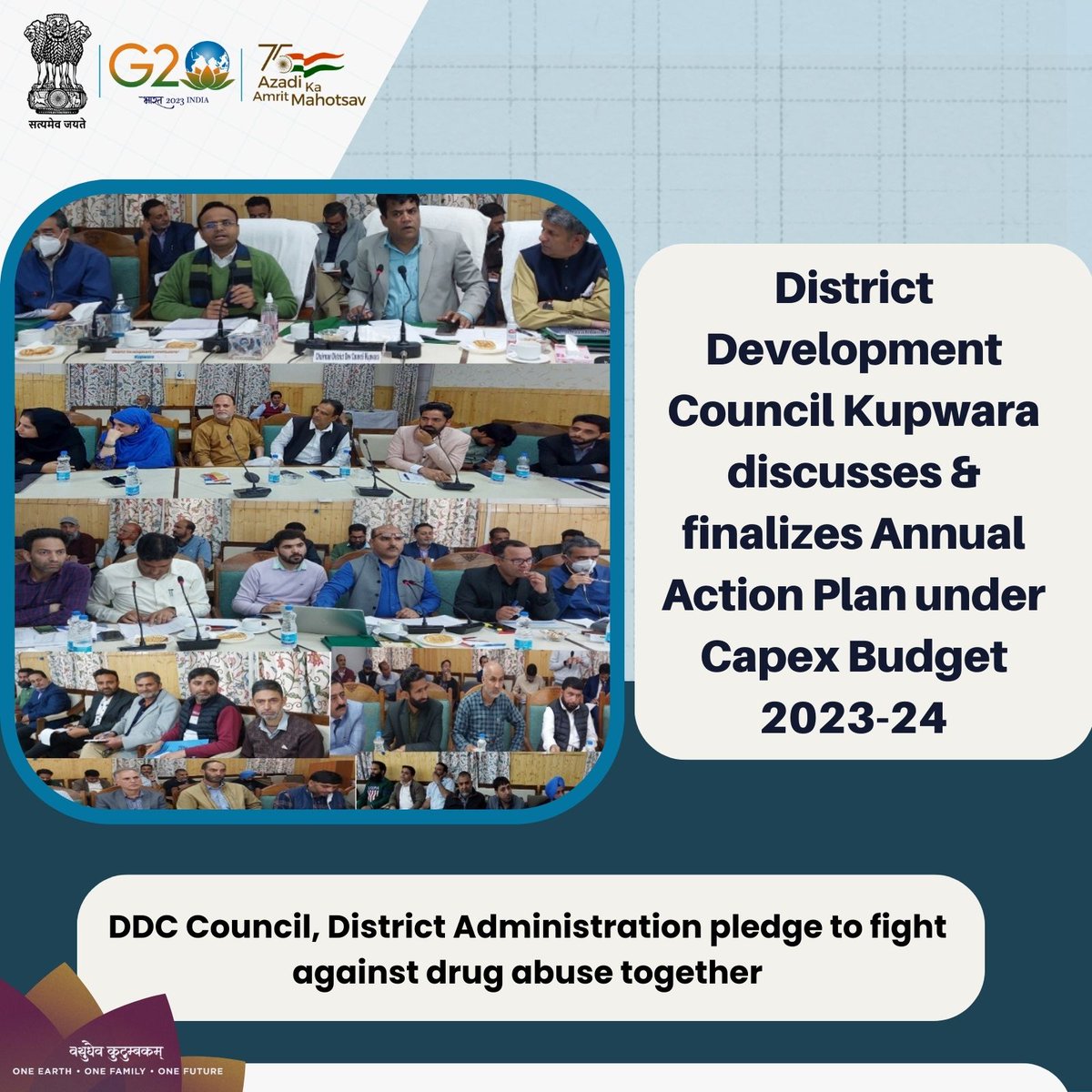 infokupwara's tweet image. #ProgressingJK
District Development Council Kupwara discusses &amp;amp; finalizes Annual Action Plan under Capex Budget 2023-24.
#G20_in_Kashmir 
@diprjk
@PIBSrinagar 
@ddnews_jammu 
@ddnewsSrinagar