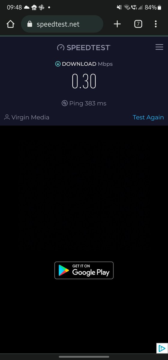 mauramsy's tweet photo. @VirginMediaIE any issues in Leixlip?
This is a far cry from what i normally see on my 1GB line. Router has been restarted and I'm getting around 5mb on hardline so the issue is not at my end. It doesn't help that I have to wfh today.... https://t.co/rIhYTN8Uyv
