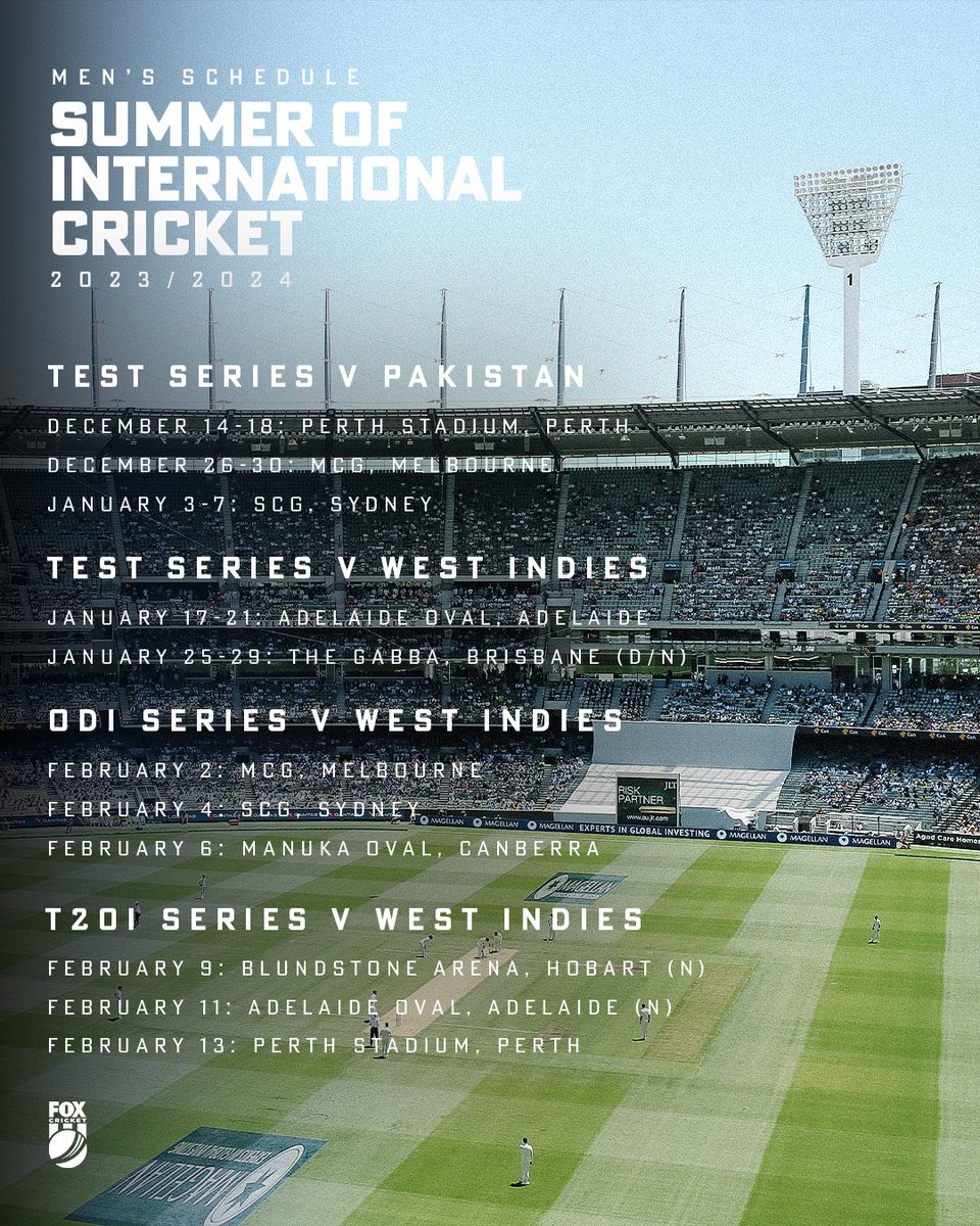 FoxCricket's tweet image. BREAKING

The Aussie summer of cricket has been unveiled!

What are you most looking forward to?

foxsports.com.au/cricket/cricke…