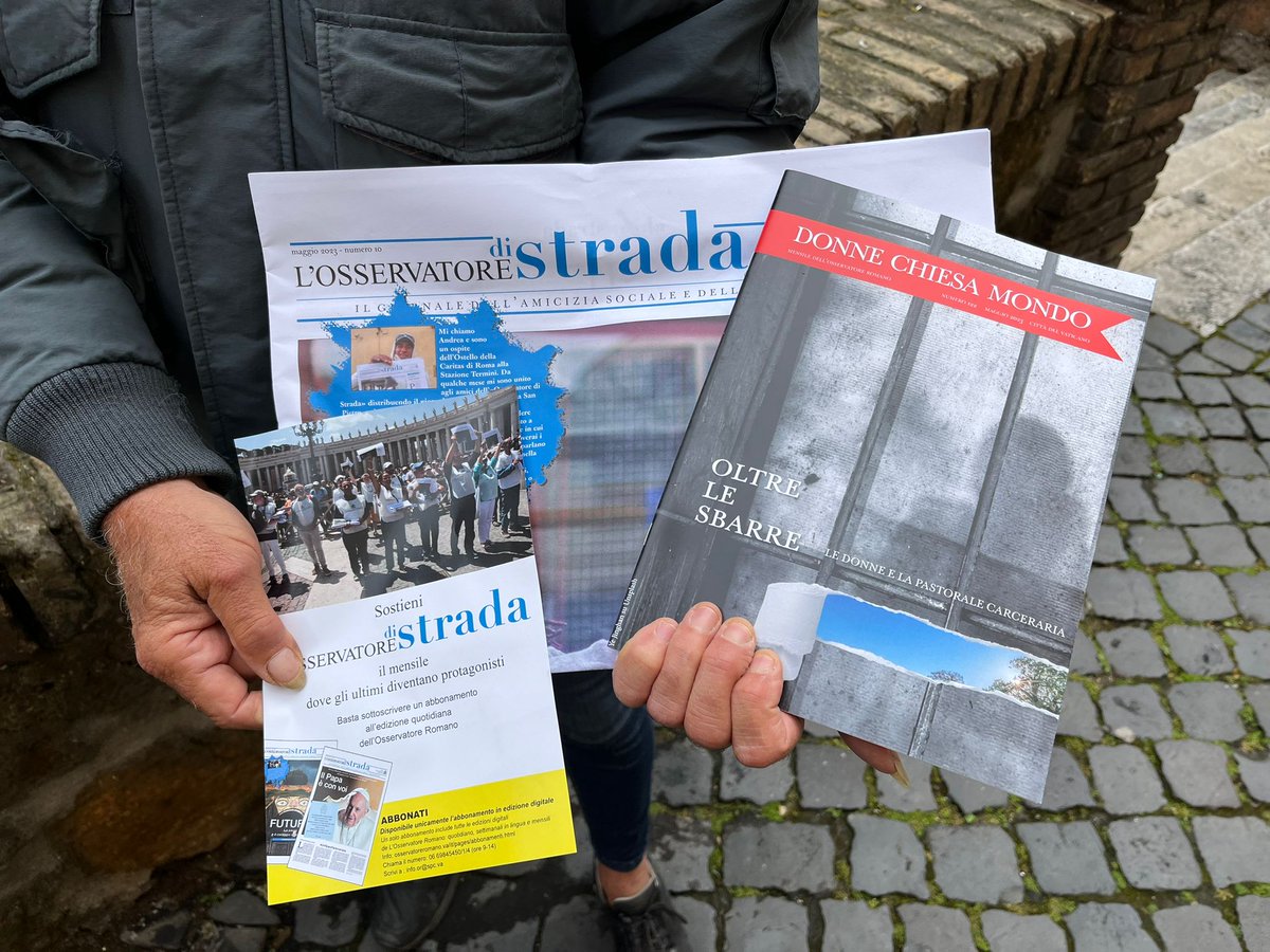Osservatore di Strada e Donne Chiesa Mondo insieme, oggi, a piazza San Pietro! Due inserti, due temi: la madre e il carcere. Distribuite dai più poveri, disponibili per tutti.
osservatoreromano.va/it/donne-chies…
#14maggio