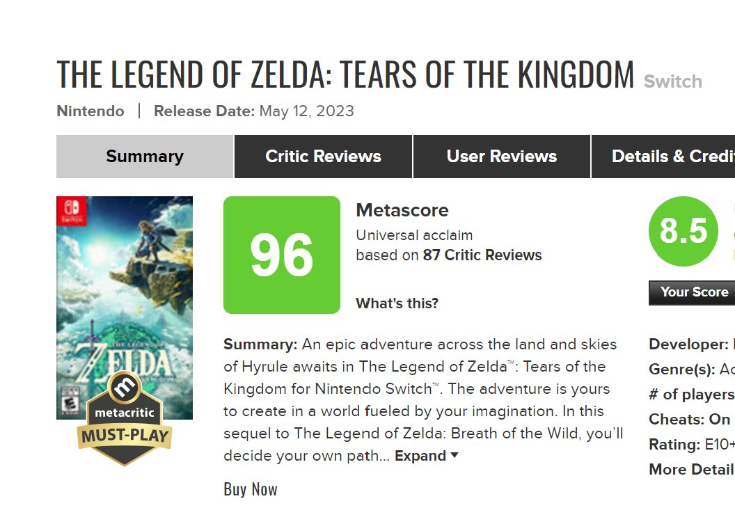 What do you think about Metacritic's low user scores? Do you like