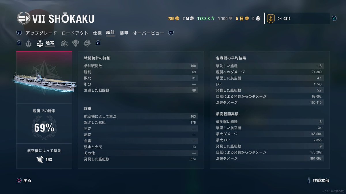 eijyu_00's tweet photo. 翔鶴100戦行きました〜
まだまだ精進あるのみです、マッチしましたら御手柔らかにお願いします🙇‍♂️ https://t.co/BKSSN4zsGb