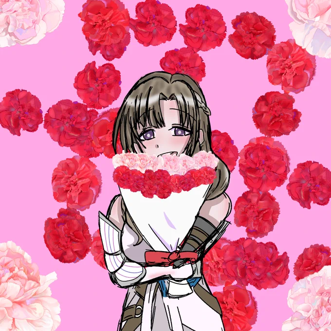#母の日 #母の日イラスト  #通常攻撃が全体攻撃で二回攻撃のお母さんですか 