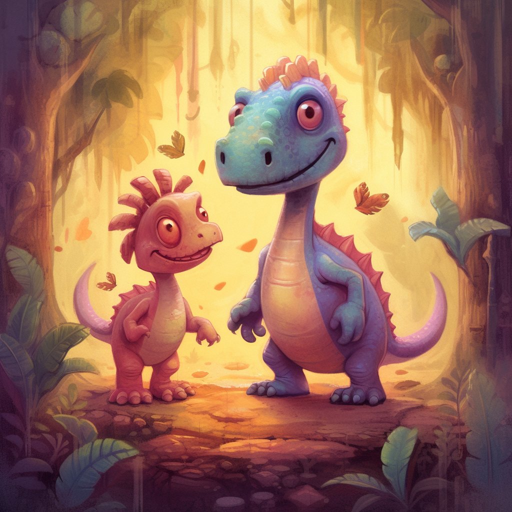 Using the titles of my Art Blocks projects as prompts on Midjourney: "dino pals"